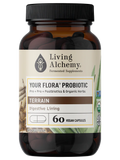 Living Alchemy Your Flora® Probiotic TERRAIN Digestive Lining 60 Capsules Bottle Front Label