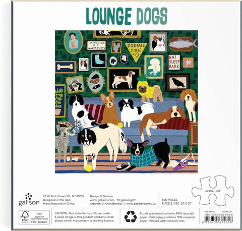 Lounge Dogs 500 Piece Puzzle