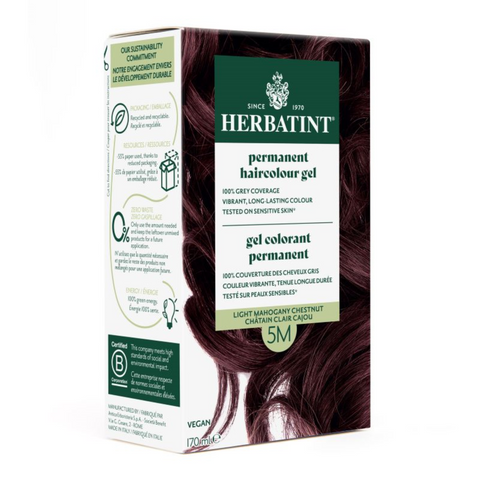 Herbatint Permanent Hair Colour Gel 5M Light Mahogany Chestnut 135mL