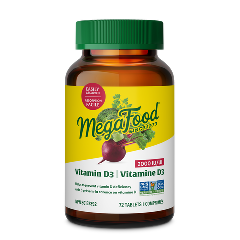 MegaFood Vitamin D-3 2000 IU 72 Tablets