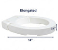 MOBB 3.5" Hinged Raised Toilet Seat Elongated