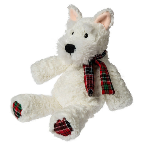 Mary Meyer Marshmallow Zoo Tartan Terrier Scottie Dog with Scarf