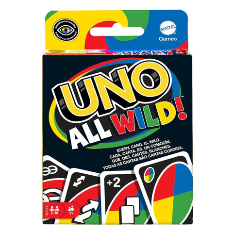 Mattel All Wild Uno Card Game With 112 Cards