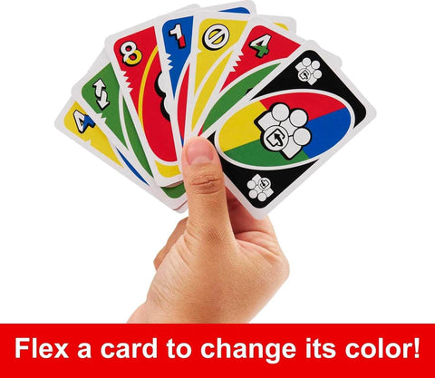 Mattel Games UNO Flex Card Game, Fun Games for Adult and Party Game Night