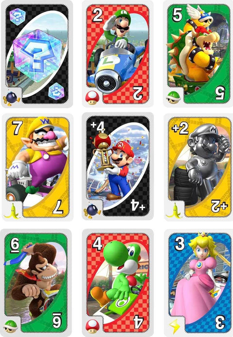 Mattel Mario Kart Uno Card Game For Kids, Adults, Family & Game Night
