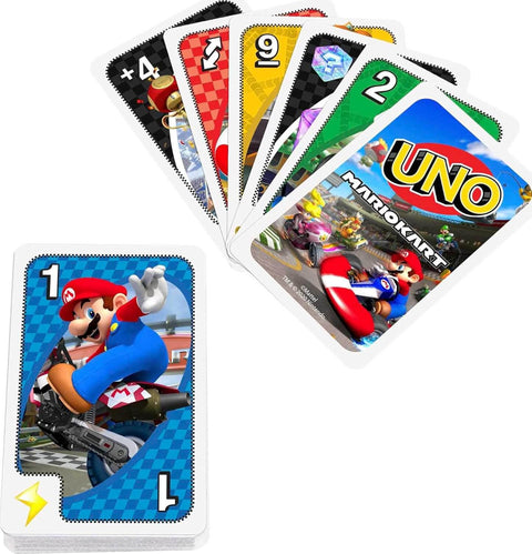 Mattel Mario Kart Uno Card Game For Kids, Adults, Family & Game Night