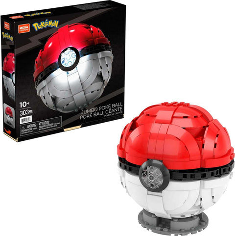 Mattel Mega Construx Jumbo Poké Ball Toy Building Set 5-inch