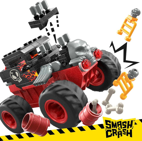 Mattel Mega Monster Truck Toy Smash & Crash Car Building Set