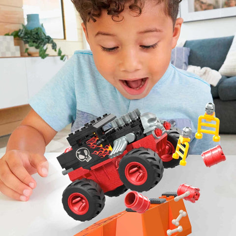 Mattel Mega Monster Truck Toy Smash & Crash Car Building Set