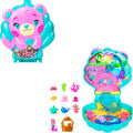 Mattel Polly Pocket Glitter Island Compact Mermaid Doll & Ocean-Themed Accessories