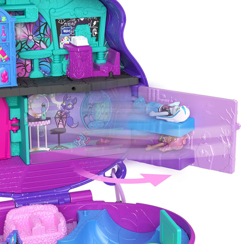 Mattel Polly Pocket Monster High Travel Compact Collectible School Playset