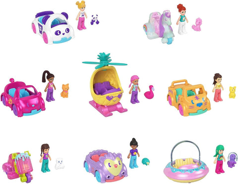 Mattel Polly Pocket Pollyville Figure & Vehicle Set Assorted