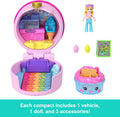 Mattel Polly Pocket Tiny Takeout Compacts Surprise Doll & Vehicle Set