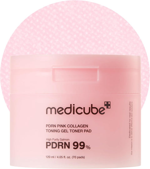 Medicube PDRN Pink Collagen Toning Gel Toner Pad 120ml / 70pads