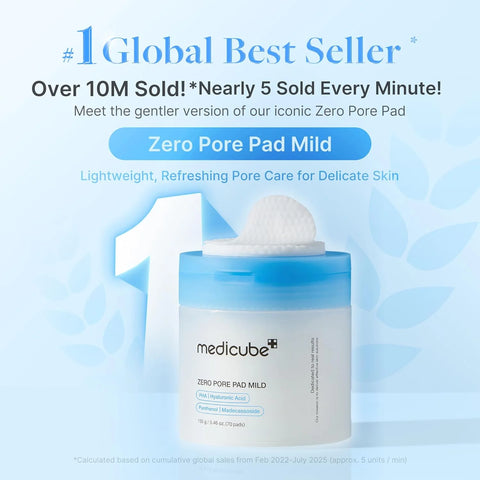 Medicube Zero Pore Mild Pad 155 g / 70 Pads