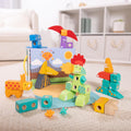 Melissa & Doug Blockables Dinosaur Wooden 69-Piece Play Set