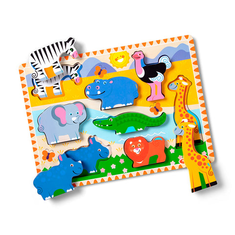 Melissa & Doug Chunky Puzzle Safari Animals