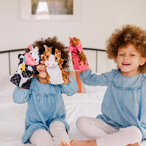 Melissa & Doug Farm Friends Hand Puppets - 4 Soft & Cuddly Puppets