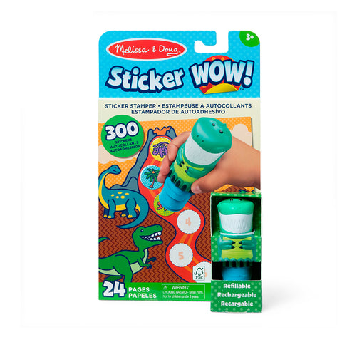 Melissa & Doug Sticker Wow - Activity Pad & Stickers Stamper - Dinosaur