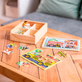 Melissa & Doug Wooden Jigsaw Puzzles in a Box - Vehicles 4x12 Pieces