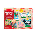 Melissa & Doug Wooden Sound Puzzle 8-Piece - Farm Animals