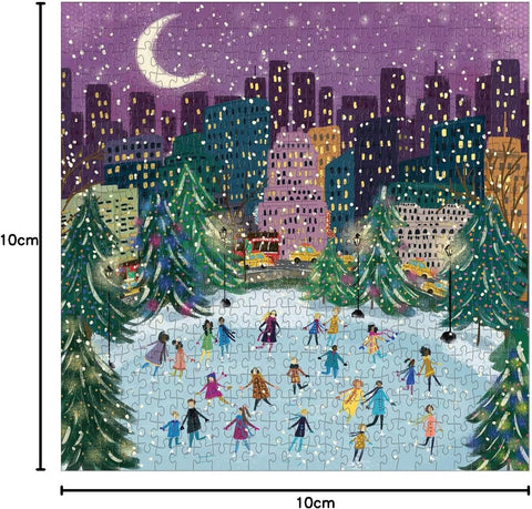 Merry Moonlight Skaters 500 Piece Foil Puzzle