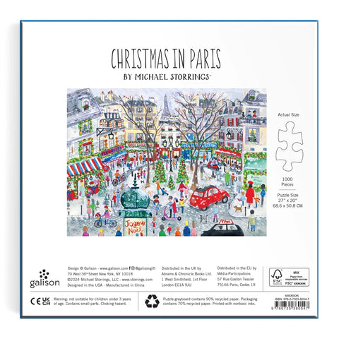 Michael Storrings Christmas in Paris 1000 Piece Foil Puzzle