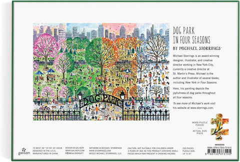 Michael Storrings Dog Park in Four Seasons 1000 Piece Puzzle