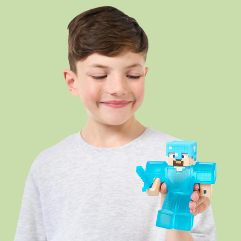 Moose Toys Minecraft Heroes of Goo Jit Zu Steve Stretchy Squishy