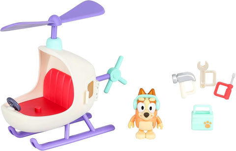 Moose Toys Bluey Bingo's Helicopter Vehicle & Figure Set