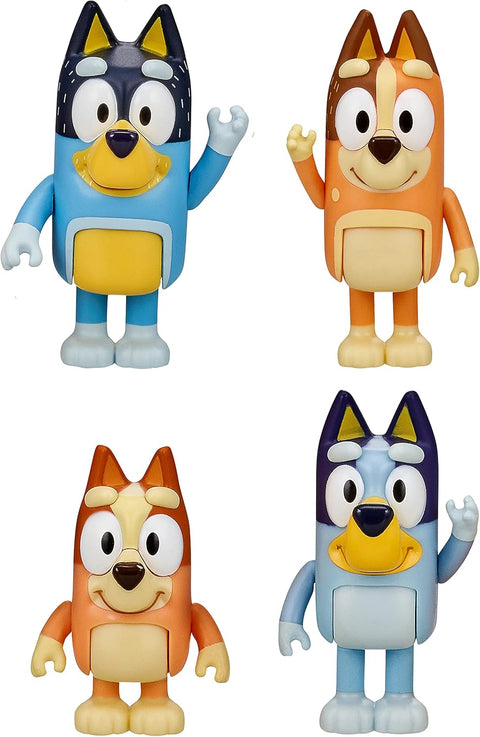 Moose Toys Bluey 4 Pack Figures Bluey & Family