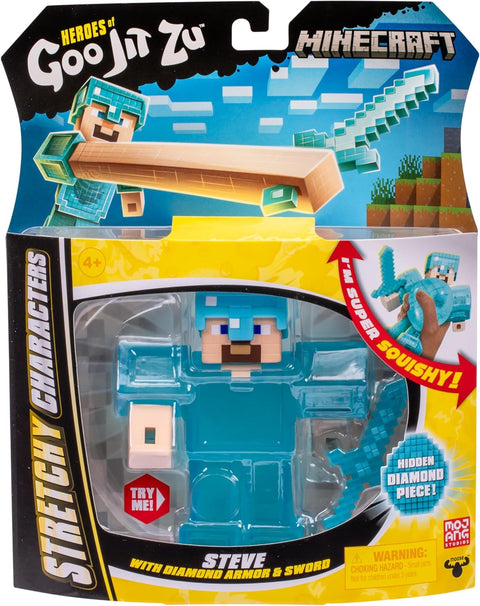 Moose Toys Minecraft Heroes of Goo Jit Zu Steve Stretchy Squishy