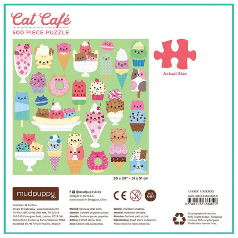 Mudpuppy Cat Cafe 500 Piece Puzzle