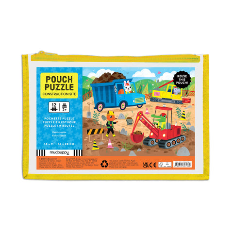 Mudpuppy Construction Site Pouch Puzzle