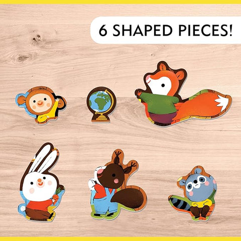 Mudpuppy Forest School 25 Piece Floor Puzzle with Shaped Pieces