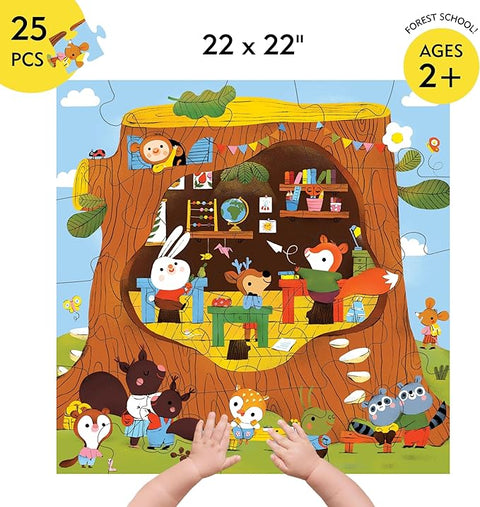 Mudpuppy Forest School 25 Piece Floor Puzzle with Shaped Pieces