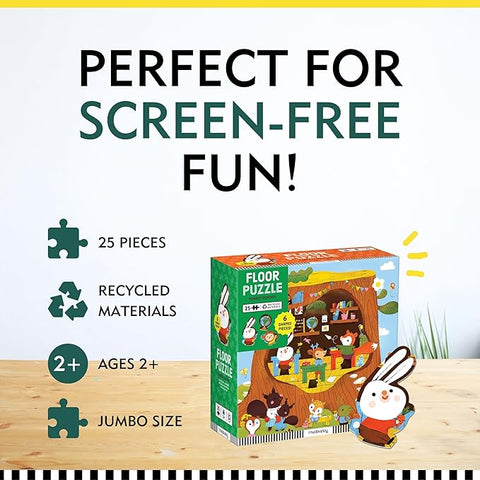 Mudpuppy Forest School 25 Piece Floor Puzzle with Shaped Pieces