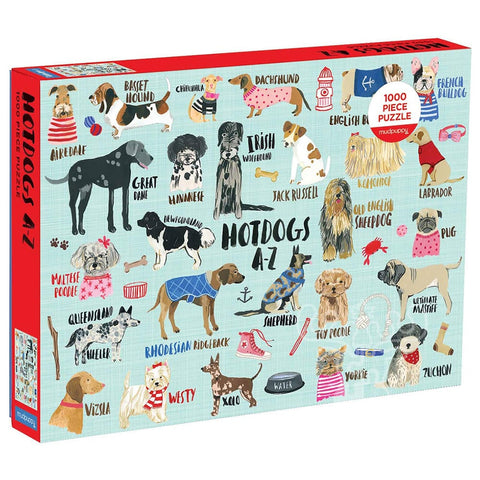 Mudpuppy Hot Dogs A-Z 1000 Piece Puzzle