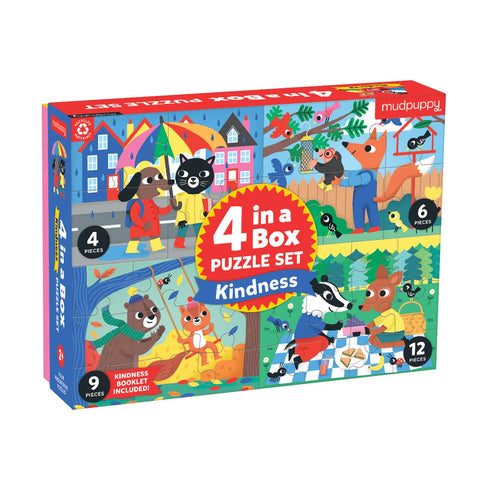 Mudpuppy Kindness 4-in-a-Box Puzzle Set