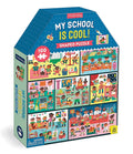 Mudpuppy My School is Cool 100 Piece Puzzle House-Shaped Puzzle Side Box