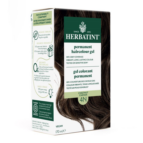 Herbatint Permanent Hair Colour Gel 4N Chestnut 135mL