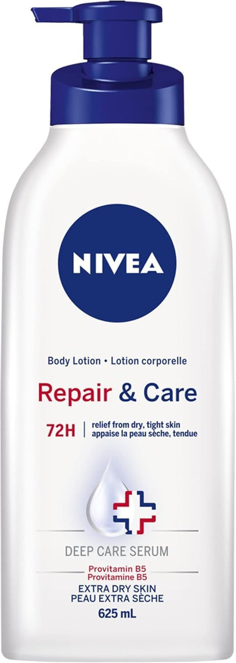 NIVEA Repair and Care 72-Hour Moisturizing Body Lotion for Extra Dry Skin 625mL