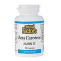 Natural Factors Beta Carotene 30,000 IU Antioxidant 90 Capsules - YesWellness.com