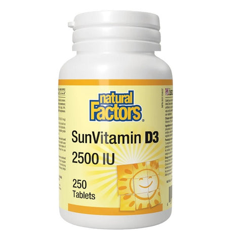 Natural Factors SunVitamin 2500 IU Tablets (Various Sizes) - YesWellness.com