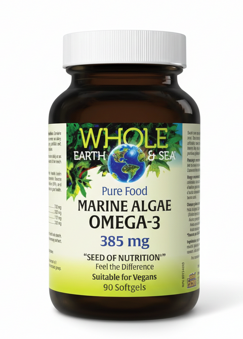 Natural Factors Whole Earth & Sea Marine Algae Omega-3 385mg