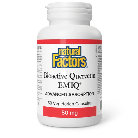 Natural Factors Bioactive Quercetin EMIQ 50mg 60 Vegetarian Capsules - Yeswellness.com