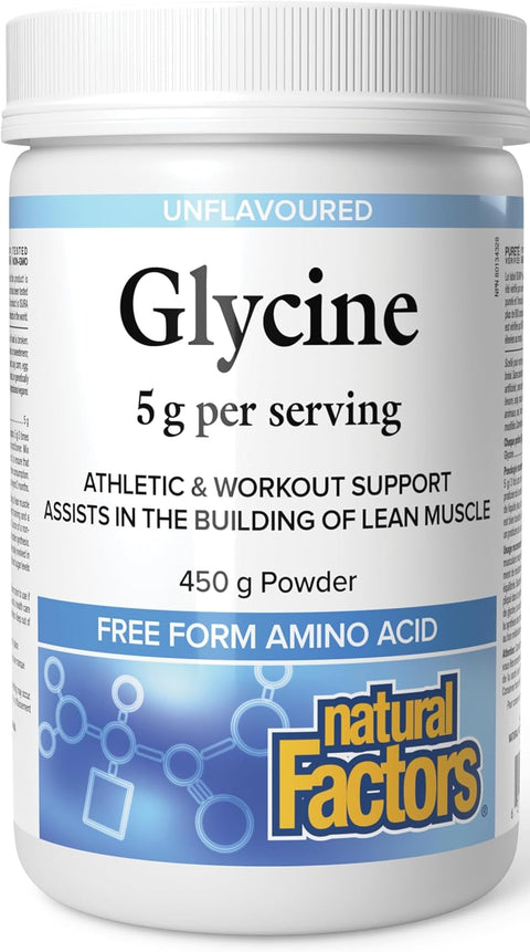 Natural Factors Glycine Powder Unflavoured 450g