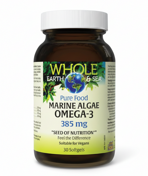 Natural Factors Whole Earth & Sea Marine Algae Omega-3 385mg