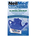 NeilMed NasaFlo Neti Pot with 50 Premixed Sinus Rinse Pockets