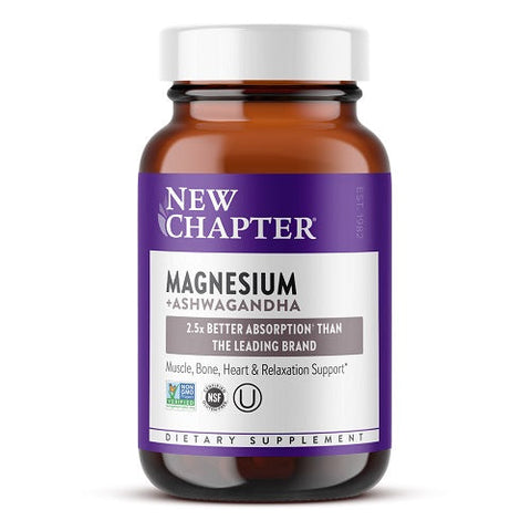 Expires March 2026 Clearance New Chapter Magnesium + Ashwagandha 60 Tablets